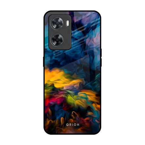 Multicolor Oil Painting OPPO A77s Glass Back Cover Online