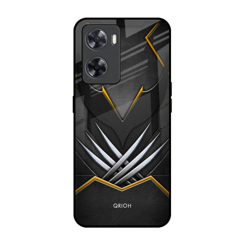 Black Warrior OPPO A77s Glass Back Cover Online