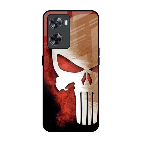 Red Skull OPPO A77s Glass Back Cover Online