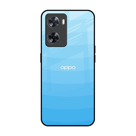 Wavy Blue Pattern OPPO A77s Glass Back Cover Online