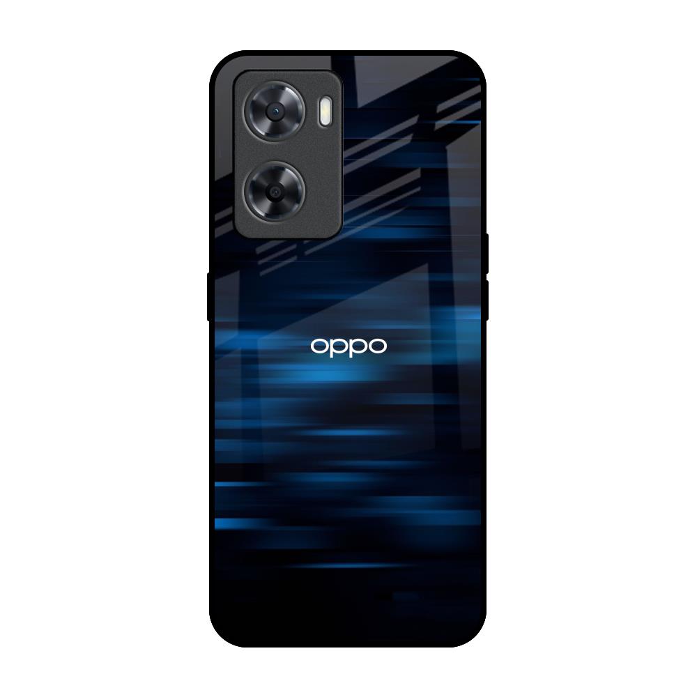 Blue Rough Abstract OPPO A77s Glass Back Cover Online