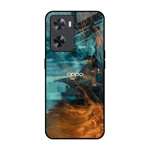 Golden Splash OPPO A77s Glass Back Cover Online