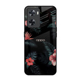 Tropical Art Flower OPPO A77s Glass Back Cover Online