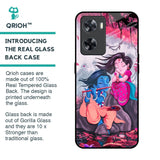 Radha Krishna Art Glass Case for OPPO A77s