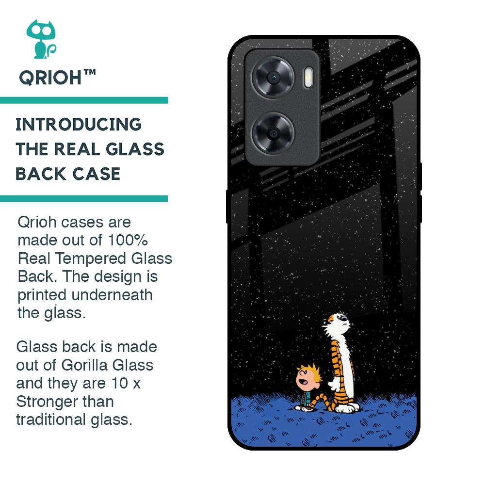 Night Sky Star Glass Case for OPPO A77s