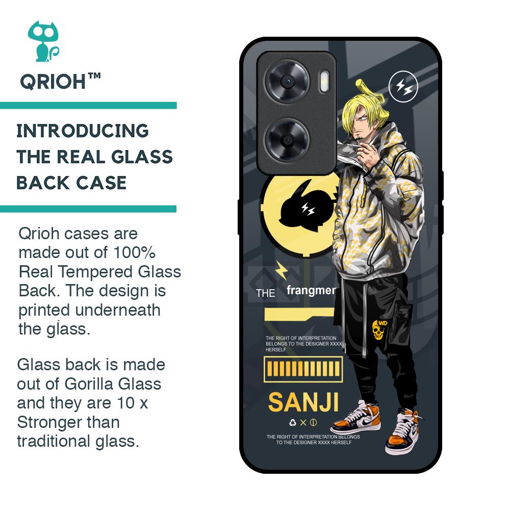 Cool Sanji Glass Case for OPPO A77s