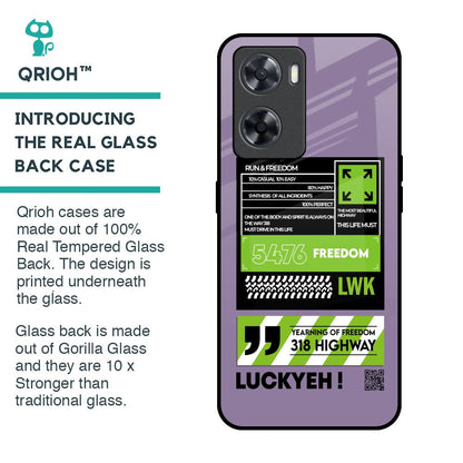 Run & Freedom Glass Case for OPPO A77s
