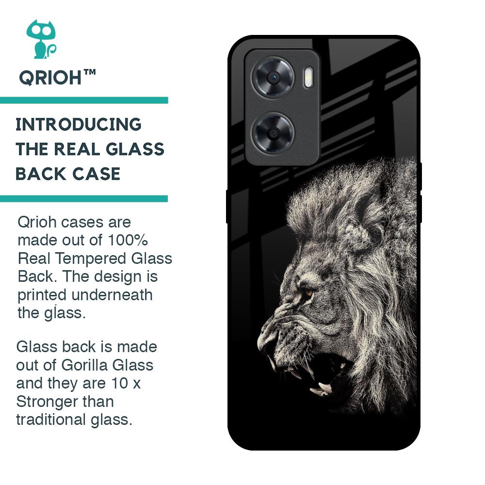 Brave Lion Glass Case for OPPO A77s