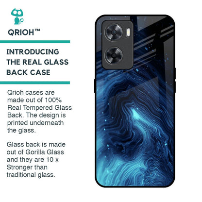 Dazzling Ocean Gradient Glass Case For OPPO A77s