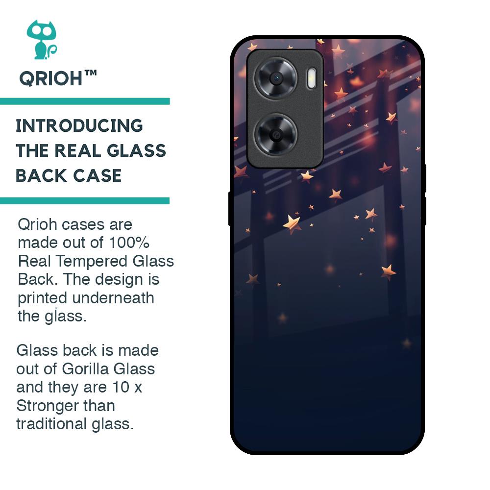 Falling Stars Glass Case For OPPO A77s
