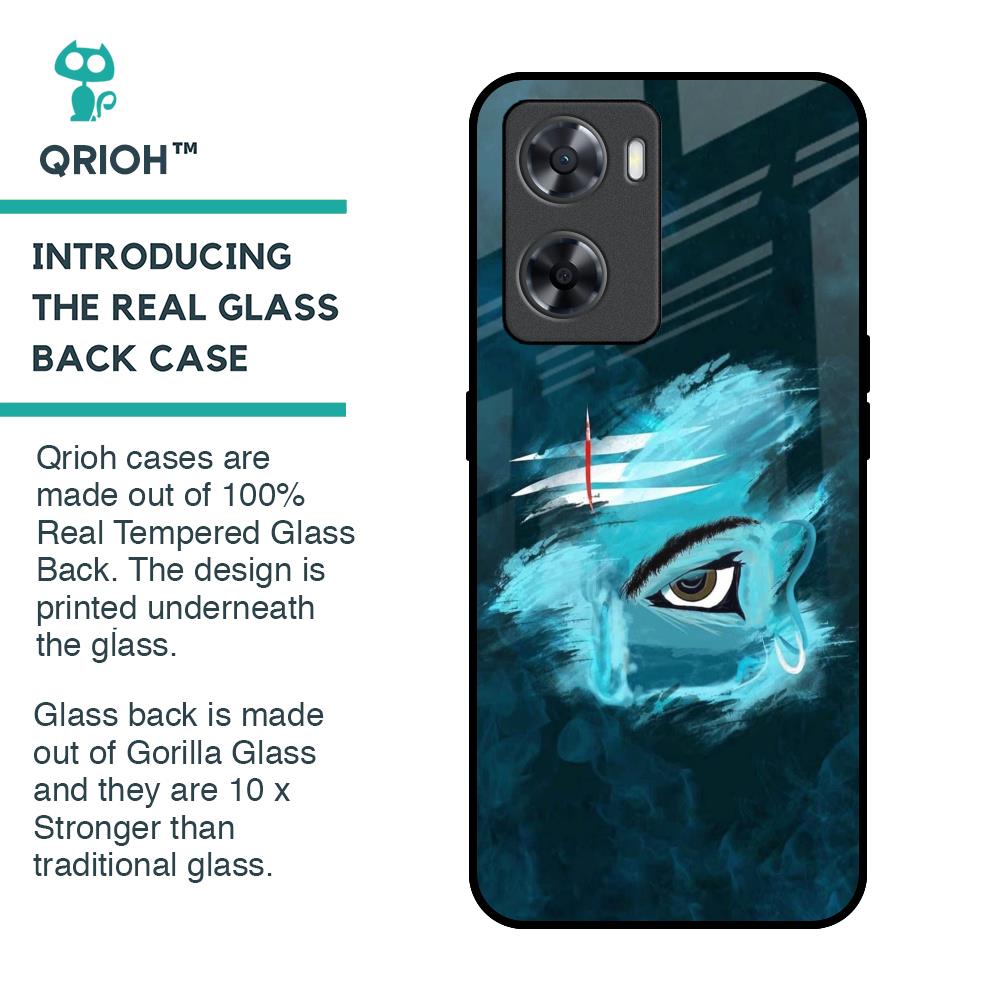 Power Of Trinetra Glass Case For OPPO A77s
