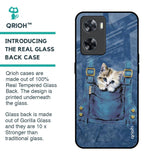 Kitty In Pocket Glass Case For OPPO A77s