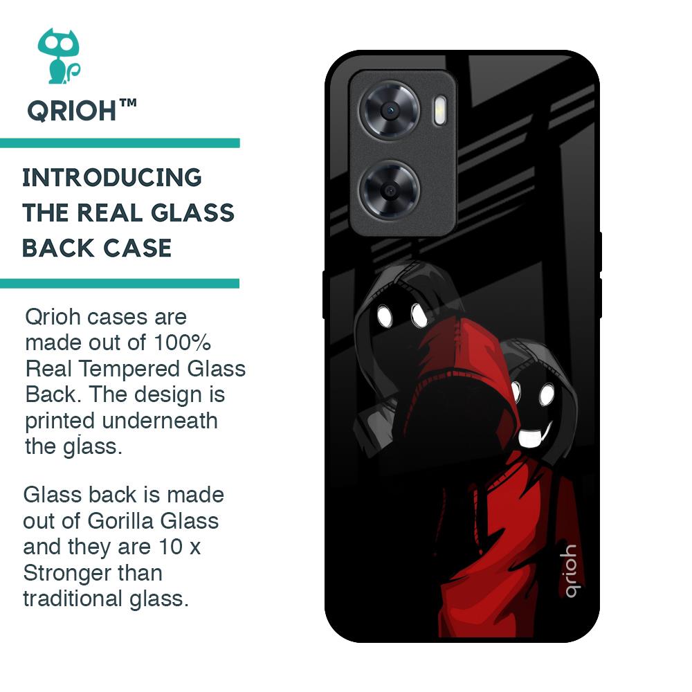 Shadow Character Glass Case for OPPO A77s
