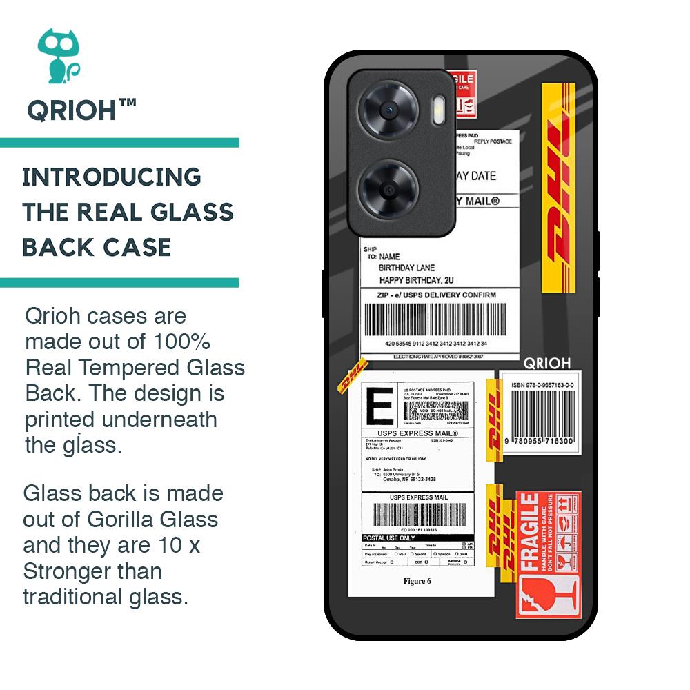 Cool Barcode Label Glass Case For OPPO A77s