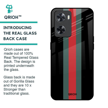 Vertical Stripes Glass Case for OPPO A77s