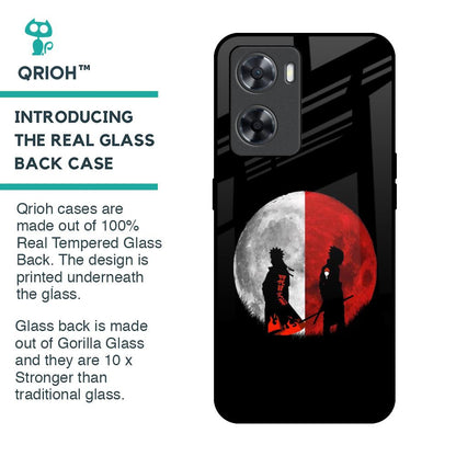 Anime Red Moon Glass Case for OPPO A77s