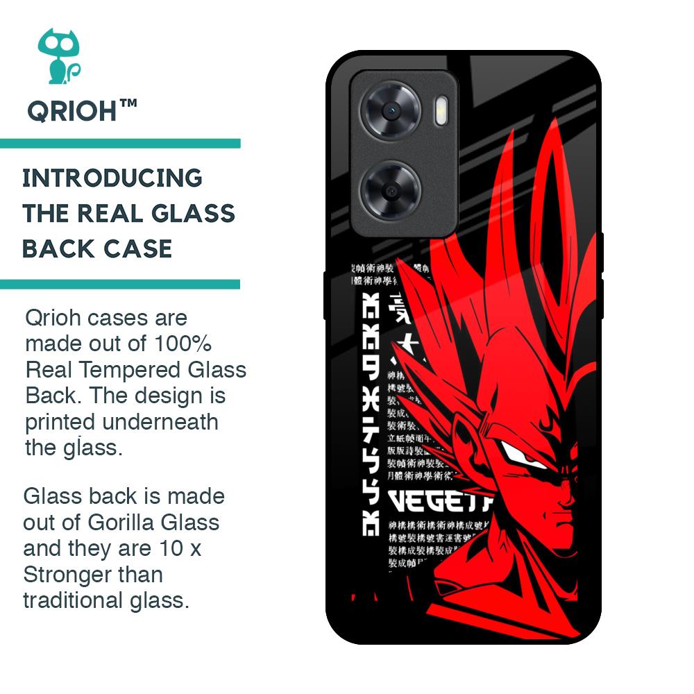 Red Vegeta Glass Case for OPPO A77s