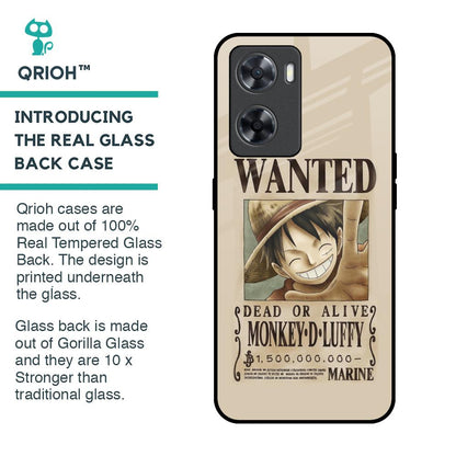 Luffy Wanted Glass Case for OPPO A77s