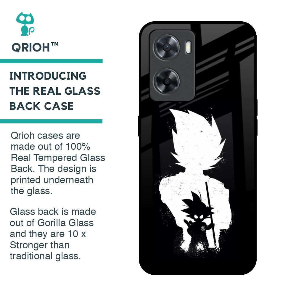 Monochrome Goku Glass Case for OPPO A77s
