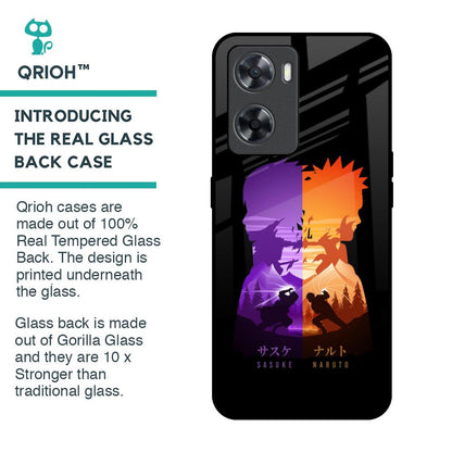 Minimalist Anime Glass Case for OPPO A77s