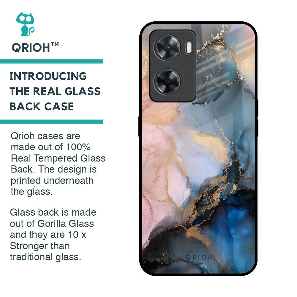 Marble Ink Abstract Glass Case for OPPO A77s