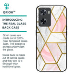 Geometrical Marble Glass Case for OPPO A77s