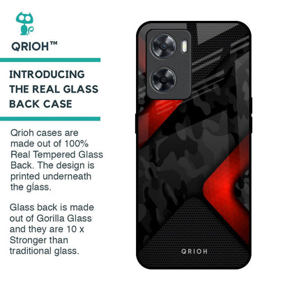 Modern Camo Abstract Glass Case for OPPO A77s