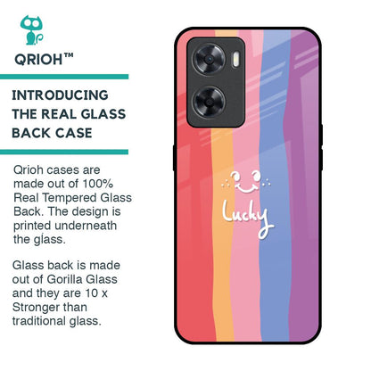 Lucky Abstract Glass Case for OPPO A77s