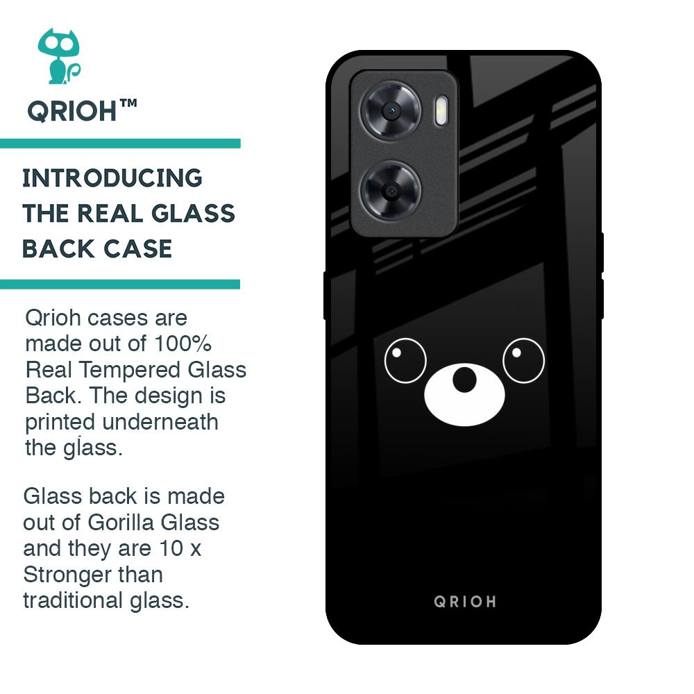 Cute Bear Glass Case for OPPO A77s