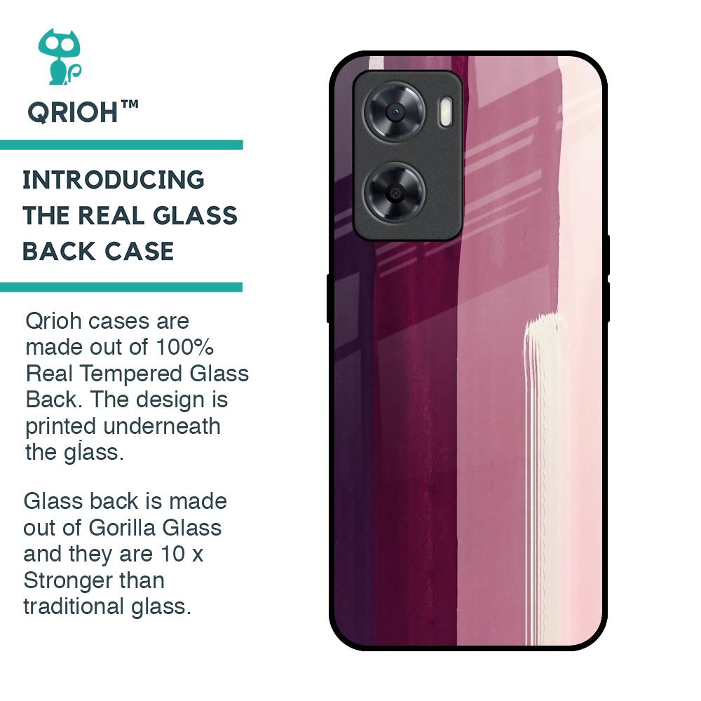 Brush Stroke Art Glass Case for OPPO A77s
