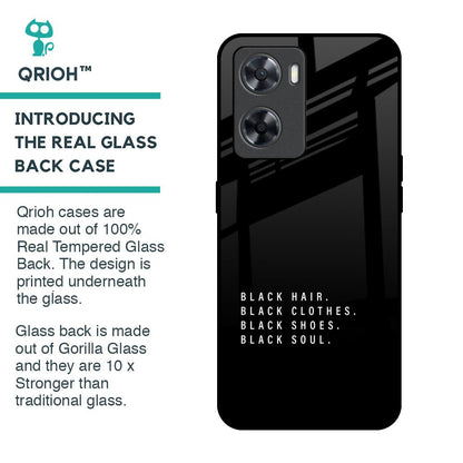 Black Soul Glass Case for OPPO A77s