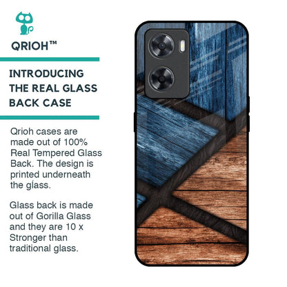 Wooden Tiles Glass Case for OPPO A77s