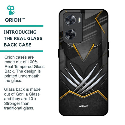 Black Warrior Glass Case for OPPO A77s