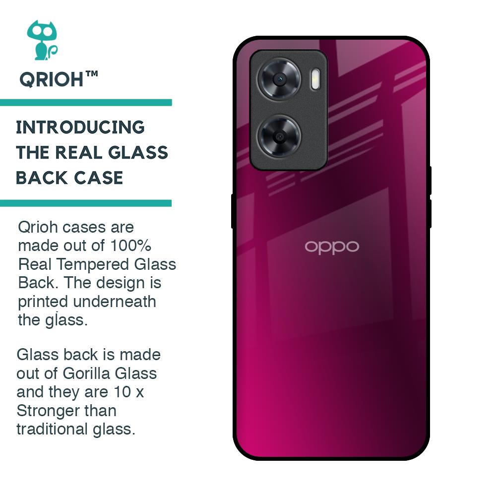Pink Burst Glass Case for OPPO A77s