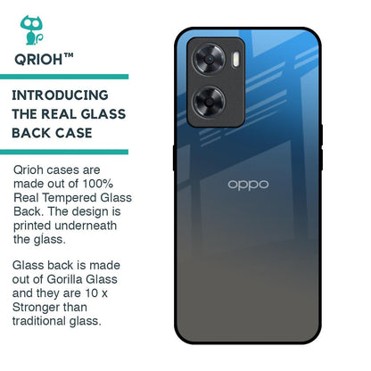 Blue Grey Ombre Glass Case for OPPO A77s