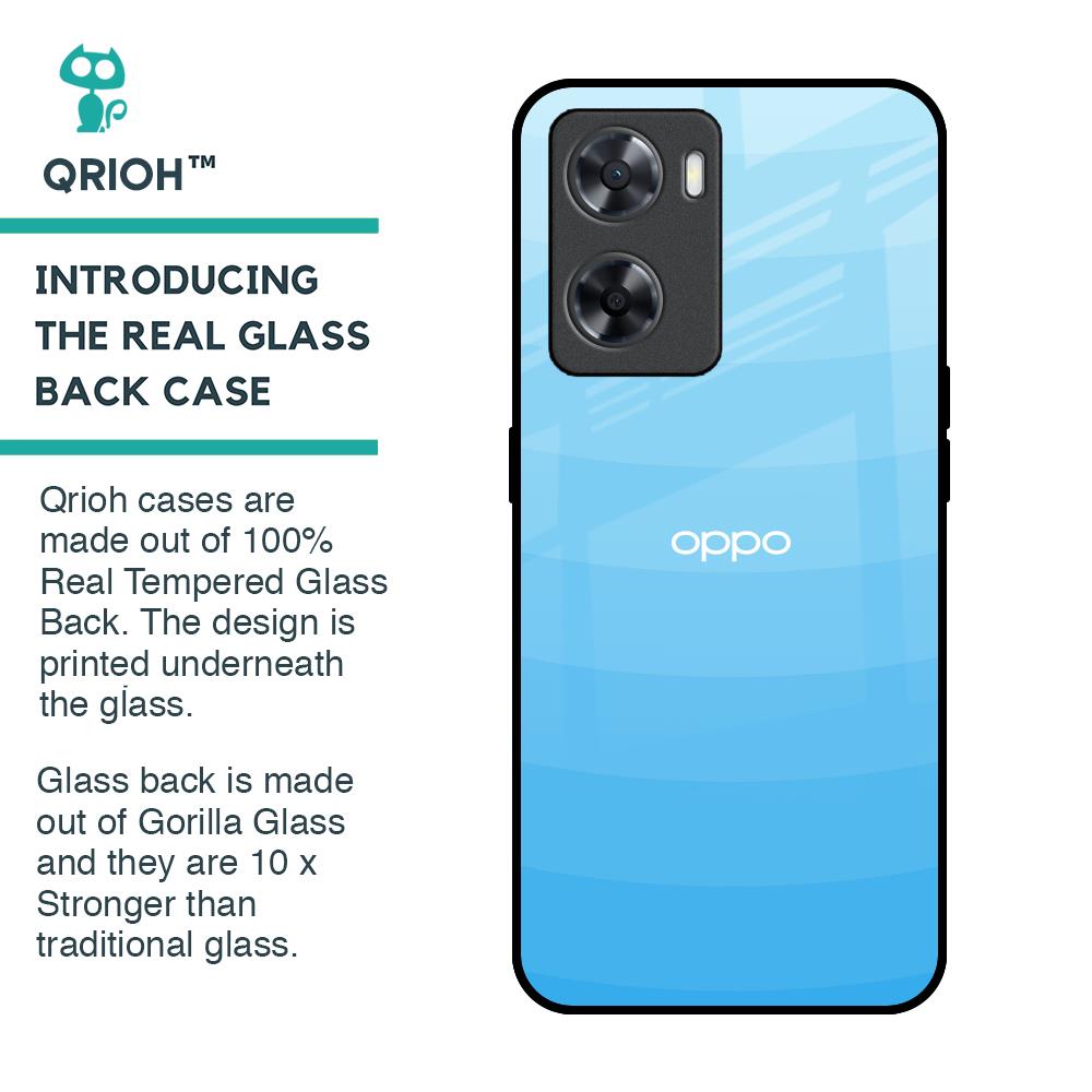 Wavy Blue Pattern Glass Case for OPPO A77s