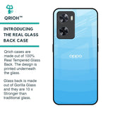 Wavy Blue Pattern Glass Case for OPPO A77s