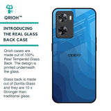 Blue Wave Abstract Glass Case for OPPO A77s