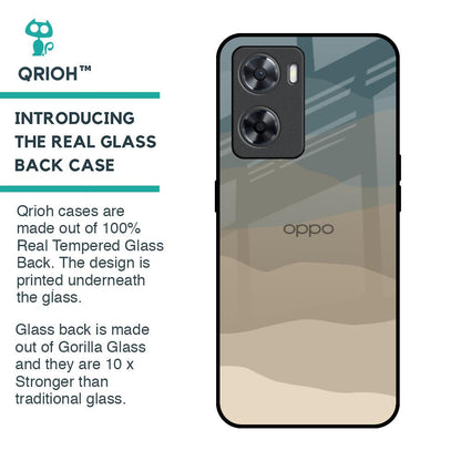 Abstract Mountain Pattern Glass Case for OPPO A77s