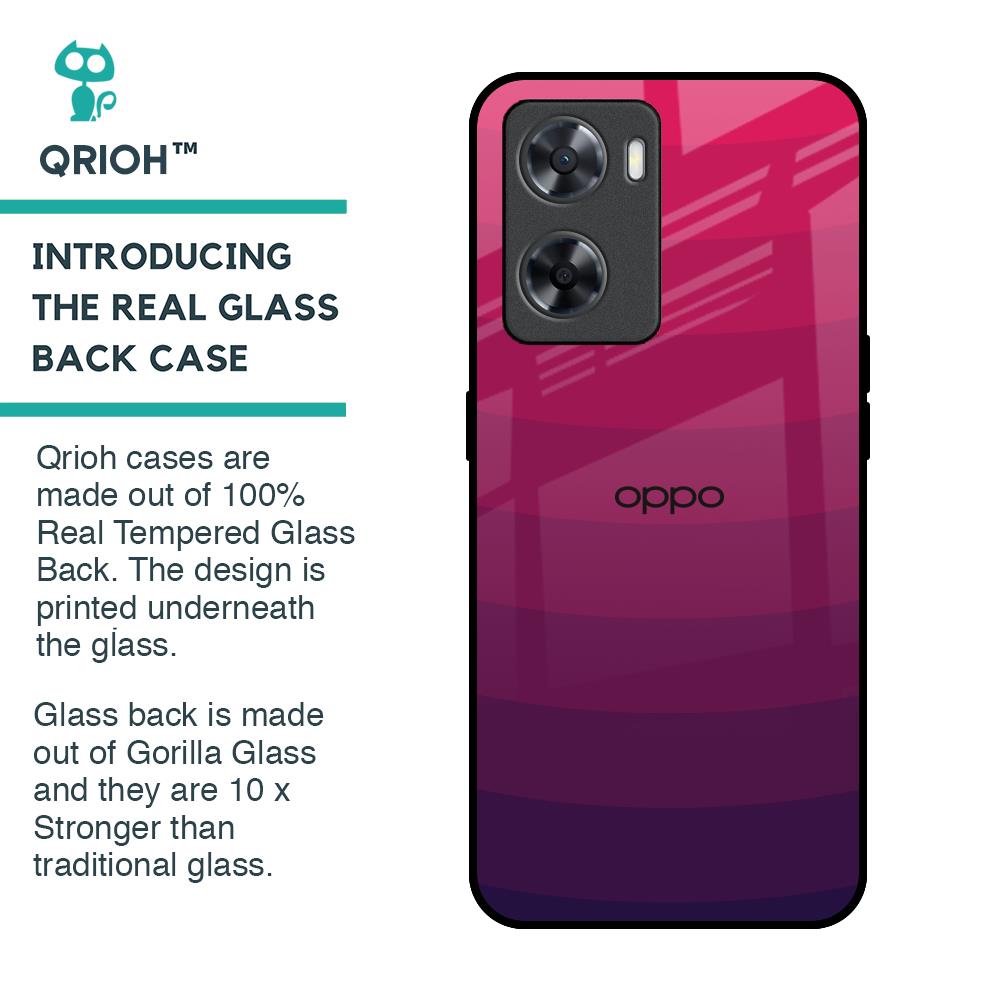Wavy Pink Pattern Glass Case for OPPO A77s