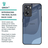 Navy Blue Ombre Glass Case for OPPO A77s