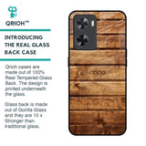 Wooden Planks Glass Case for OPPO A77s