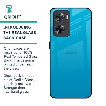Blue Aqua Glass Case for OPPO A77s