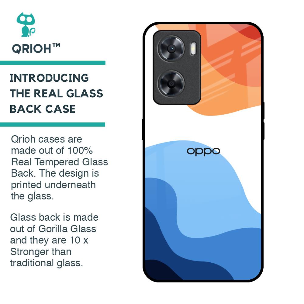 Wavy Color Pattern Glass Case for OPPO A77s