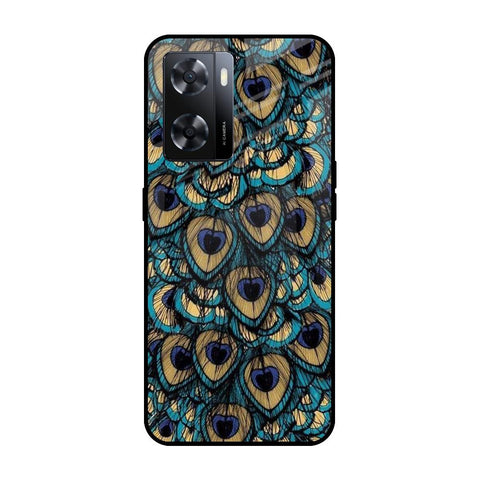 Peacock Feathers OPPO A77s Glass Cases & Covers Online