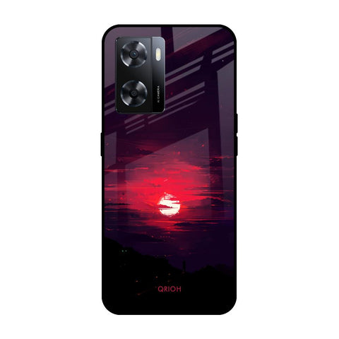 Morning Red Sky OPPO A77s Glass Cases & Covers Online