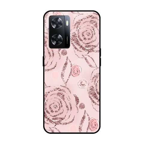 Shimmer Roses OPPO A77s Glass Cases & Covers Online