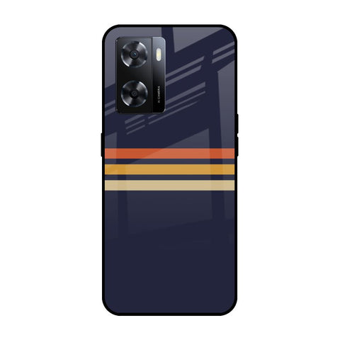 Tricolor Stripes OPPO A77s Glass Cases & Covers Online
