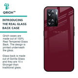 Classic Burgundy Glass Case for OPPO A77s