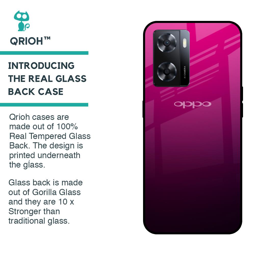 Purple Ombre Pattern Glass Case for OPPO A77s